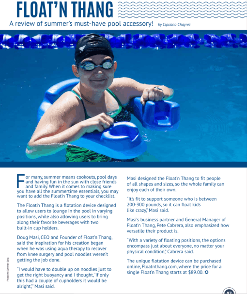 Float'n Thang a review of summer must-jhave pool accessory