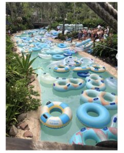 Pool Floats such as tube can clog up a narrow river